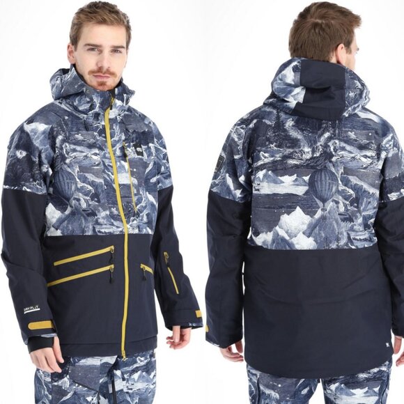 Picture Organic Stone Ski Snowboard Jacket Imaginary World Blue Small - Picture 1 of 8